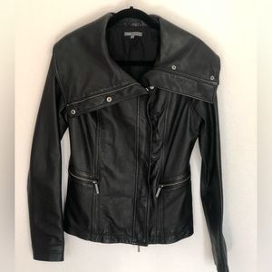 Vince Black Leather Jacket size M